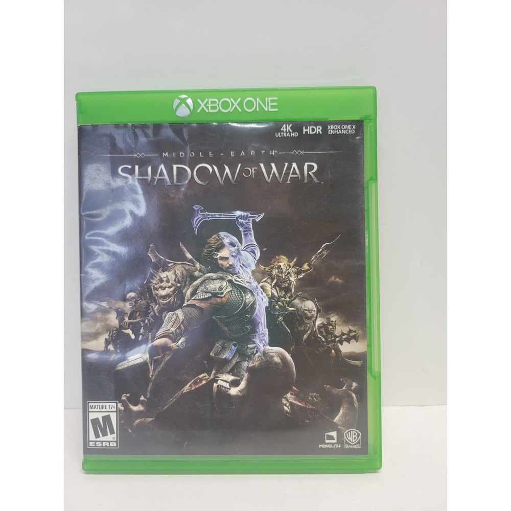 Middle-earth Shadow of War Microsoft Xbox One‎ 2017 4K HDR Action RPG Game Disc